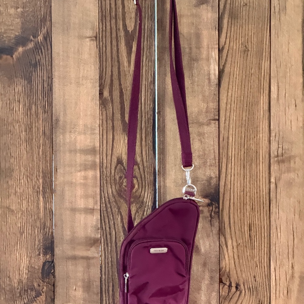 Travelon Burgundy Anti-Theft Sling Crossbody Bag - Picture 2 of 7